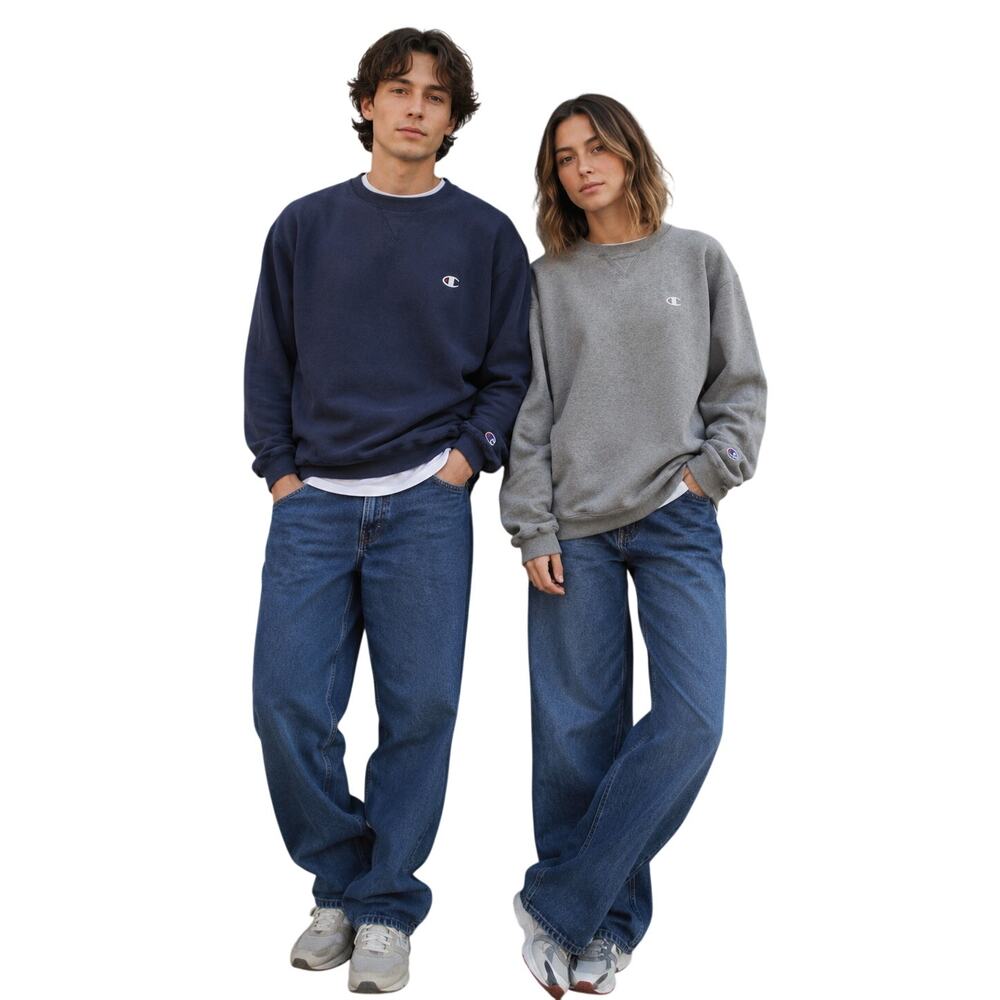 Gray and Navy 1990s Pullover Champion Sweatshirts, size Large